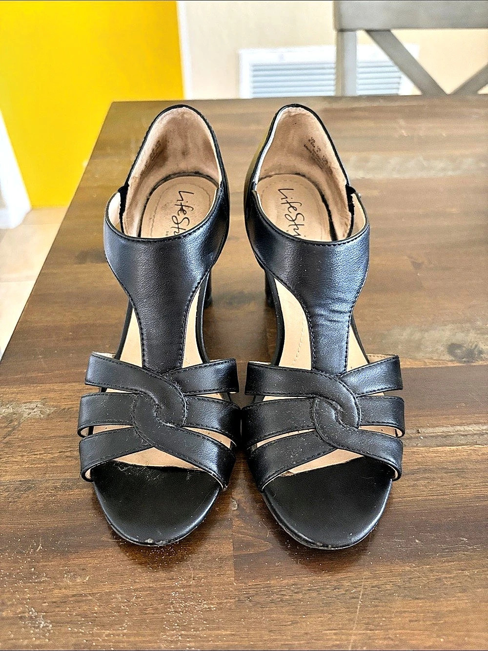 Yosi Samra Black Strappy Heels